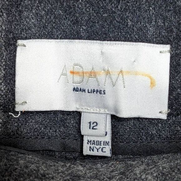 Adam Adam Lippes Mini Skirt Wool Monochrome Plaid Dark Academia 12 - Picture 3 of 6